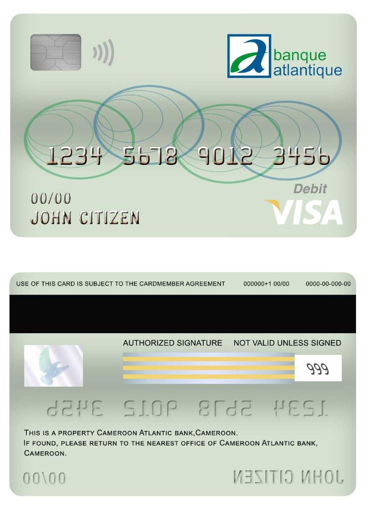 Cameroon Atlantic bank visa debit card